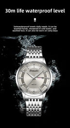 Fully Automatic Non Mechanical Men's Watch Men's Hollowed Out Waterproof Tide Glow in The Dark Dual Calendar