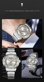 Fully Automatic Non Mechanical Men's Watch Men's Hollowed Out Waterproof Tide Glow in The Dark Dual Calendar