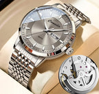 Fully Automatic Non Mechanical Men's Watch Men's Hollowed Out Waterproof Tide Glow in The Dark Dual Calendar