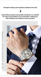 Fully Automatic Non Mechanical Men's Watch Men's Hollowed Out Waterproof Tide Glow in The Dark Dual Calendar
